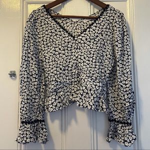 Petite Studio floral peasant blouse